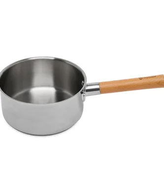 Casserole tout inox manche bois Natural’Inox 20 cm Mathon