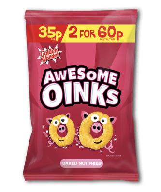 Golden Wonder Awesome Oinks 22g 35p (36 Pack)