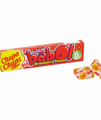 Chupa Chups Babol Strawberry Bubble Gum 27.6g (20 Pack)