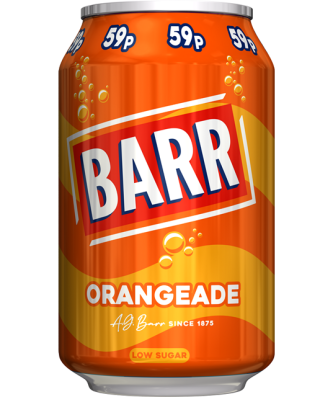 Barrs Orangeade 330ml 59p (24 Pack)