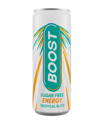 Boost Energy Drink Tropical Blitz Sugar Free 250ml 75p 24 Pack