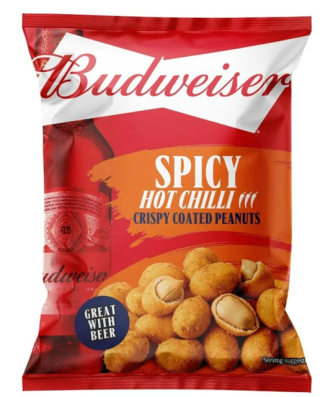 Budweiser Peanuts Spicy Hot Chilli 150g 7 Pack