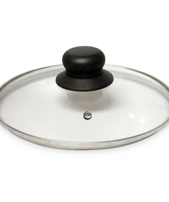 Couvercle en verre cerclé inox 16 cm Mathon