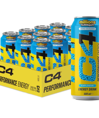 C4 Energy Drink Millions Bubblegum 500ml £1.59 12 Pack