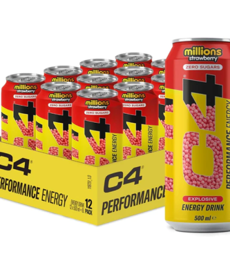 C4 Energy Drink Millions Strawberry 500ml 12 Pack