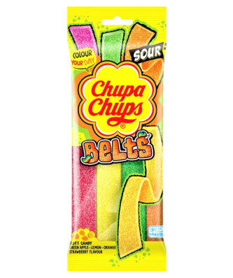 Chupa Cups Mix Sour Belts 90g 18 Pack