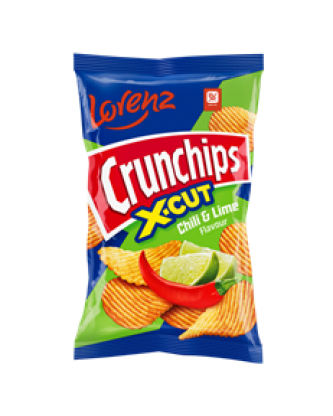 Lorenz Crunchips X-Cut Chilli & Lime 75g (12 Pack) 28 February Dated