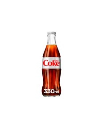 DIET COKE GLASS BOTTLES 330ml (24 PACK)