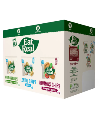 Eat Real Variety Box Quinoa Chips Lentil Chips Hummus Chips 15 Pack