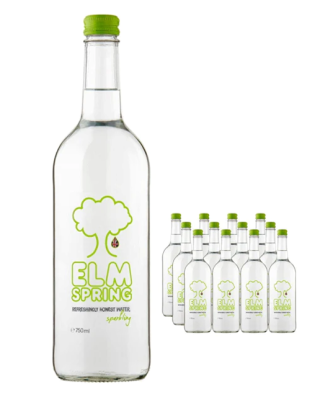 Elm Spring Sparkling Water Glass Bottle 750ml (12 Pack)