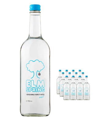 Elm Spring Still Water Glass Bottle 750ml (12 Pack)