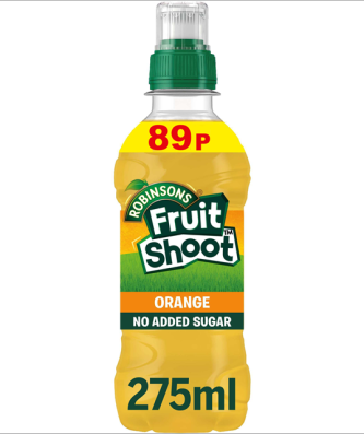 Robinsons Fruit Shoot Orange 275ml 89p (12 Pack)