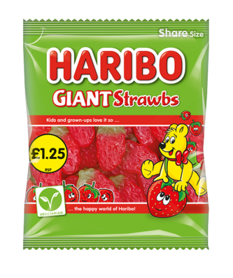 Haribo Giant Strawbs 140g £1.25 (12 Pack)