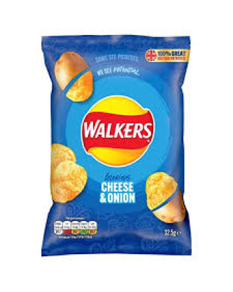 WALKERS CHEESE & ONION 32.5g Bags (32 PACK)