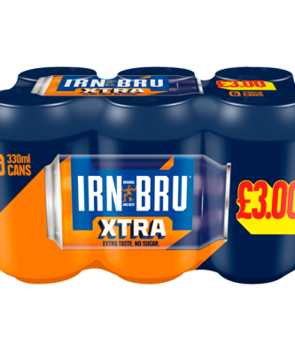Barrs Irn Bru Xtra Cans 330ml 4 x 6 Pack £3.00