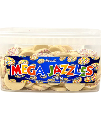 Hannahs Mega Jazzles Whie Chocolate 700g 120 Pieces