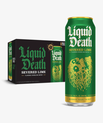 Liquid Death Severed Lime Flavoured Sparkling Water 500ml (12 Pack)