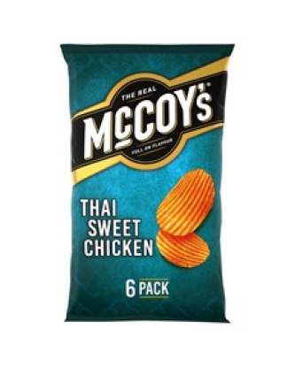 McCoys Crinkle Cut Crisps Thai Sweet Chicken 25g 20 x 6 Pack
