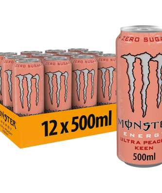 Monster Energy Drink Ultra Peachy Keen 500ml £1.55 (12 Pack)
