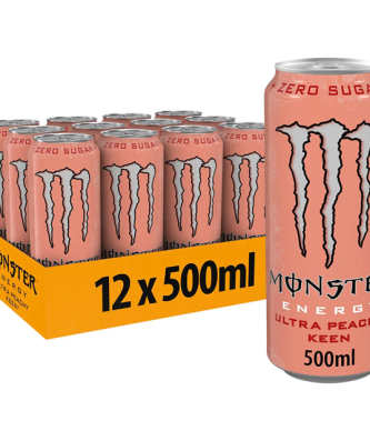 Monster Energy Drink Ultra Peachy Keen 500ml (12 Pack)