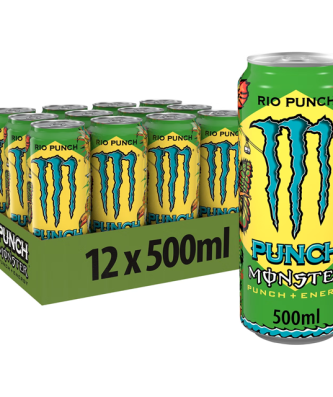 Monster Energy Drink Rio Punch 500ml 12 Pack £1.75
