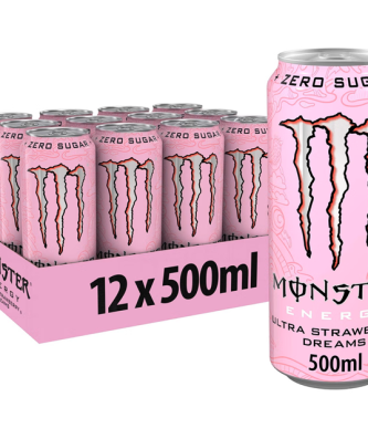 Monster Energy Drink Ultra Strawberry Dreams 500ml 12 Pack