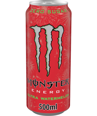 Monster Energy Drink Plain Pack Ultra Watermelon 500ml (12 Pack)