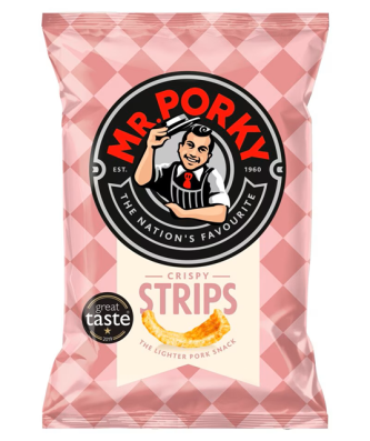 Mr Porky Crispy Strips Lighter Bite 35g 12 Pack