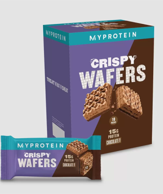 MyProtein Crispy Wafers Chocolate Flavour 15g Protein 42g (10 Pack)
