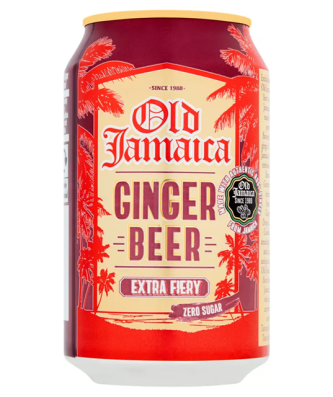 Old Jamaica Ginger Beer Extra Fiery Zero 330ml 24 Pack