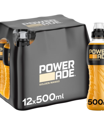 Powerade Golden Mango Sports Energy Drink 500ml 12 Pack 31 March Dated