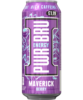 PWR-BRU Maverick Berry 500ml £1.19 (12 Pack)