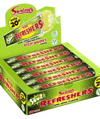 Swizzels Refreshers Sour Apple Chew Bar 18g 20p 60 Pack