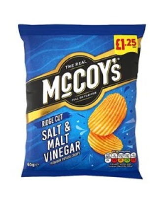 McCoys Salt & Vinegar 65g £1.25 (20 Pack)