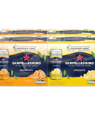 Sanpellegrino Variety Pack 12 Orange 12 Lemon 330ml (24 Pack)
