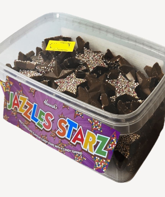 Hannahs Jazzles Starz White Chocolate 700g 120 Pieces