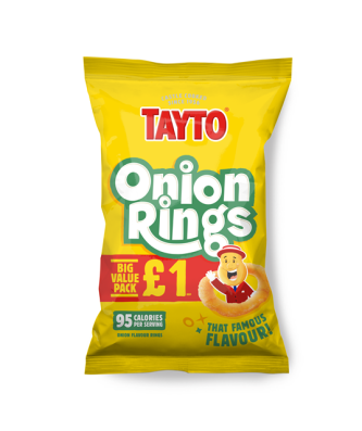 Tayto Onion Rings 26g £1 (20 Pack)