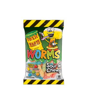 Toxic Waste Soft & Chewy Worms 142g (12 Pack)