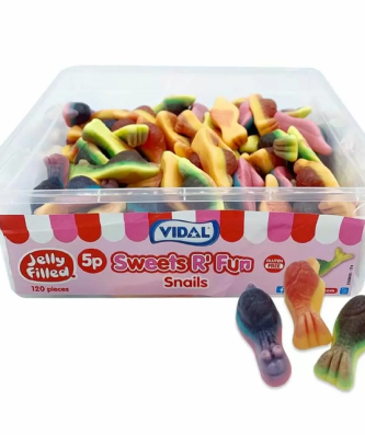 Vidal Sweets R' Fun Snails 120 Pieces 780g Gluten Free