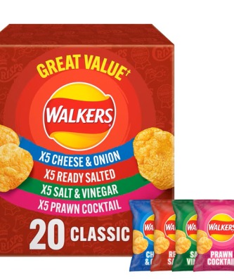 Walkers Crisps Classic Variety Pack 20 Pack