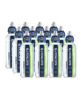 WOW HYDRATE ELECTROLYTE LEMON & LIME 500ml (12 PACK)