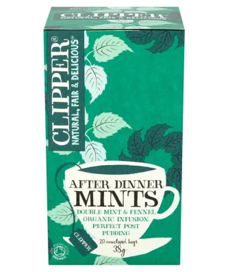 Clipper After Dinner Mints Organic Double Mint & Fennel Infusion Tea Bags 20 per pack