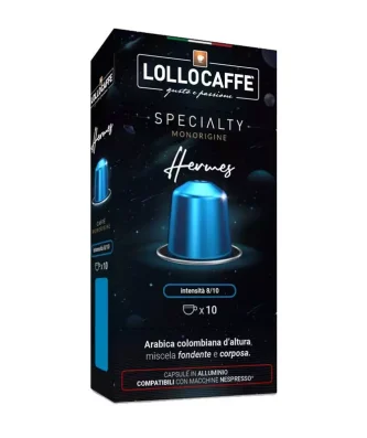10 Hermes Aluminium Coffee Capsules Lollo Box Specialty Compatible Nespresso®