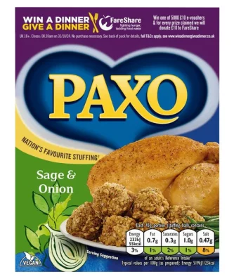 Paxo Sage & Onion Stuffing Mix 170g