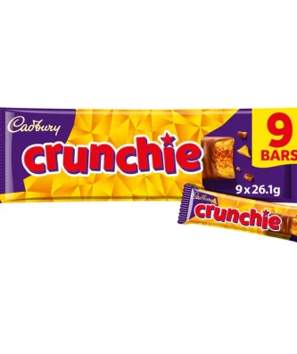 Cadbury Crunchie Chocolate Bar Multipack 9 per pack