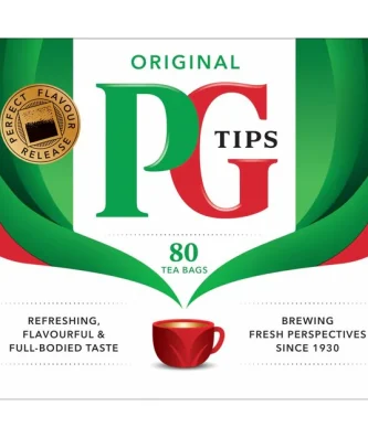 PG Tips Original Biodegradable Black Tea Bags 80 per pack