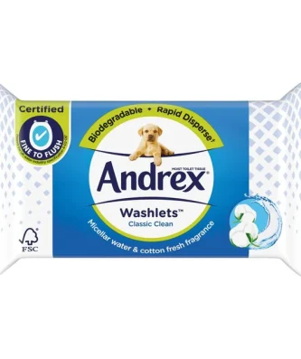 Andrex Washlets Classic Clean Single 40 per pack
