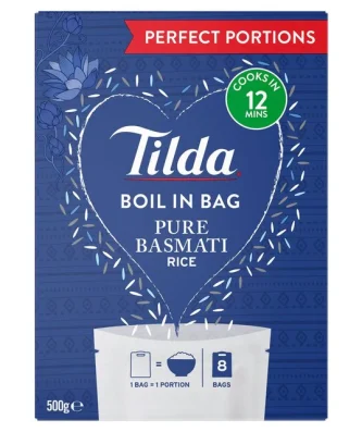 Tilda Boil in the Bag Pure Basmati Rice 8 x 62.5g