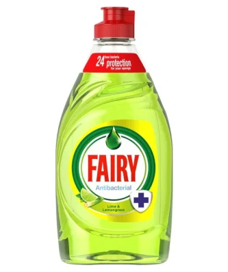 Fairy Washing Up Liquid Anti Bacterial Lime 383ml