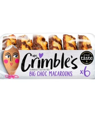 Mrs Crimble's Gluten Free 6 Large Chocolate Macaroons 195g